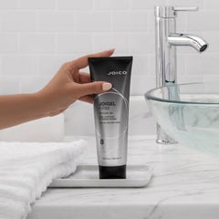 Joico JoiGel firm styling gel on styled hair delivering body and gloss