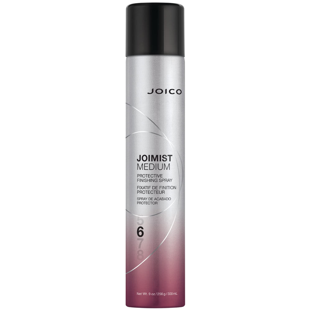 Joico JoiMist Medium protective finishing spray bottle with all day hold and humidity defense.