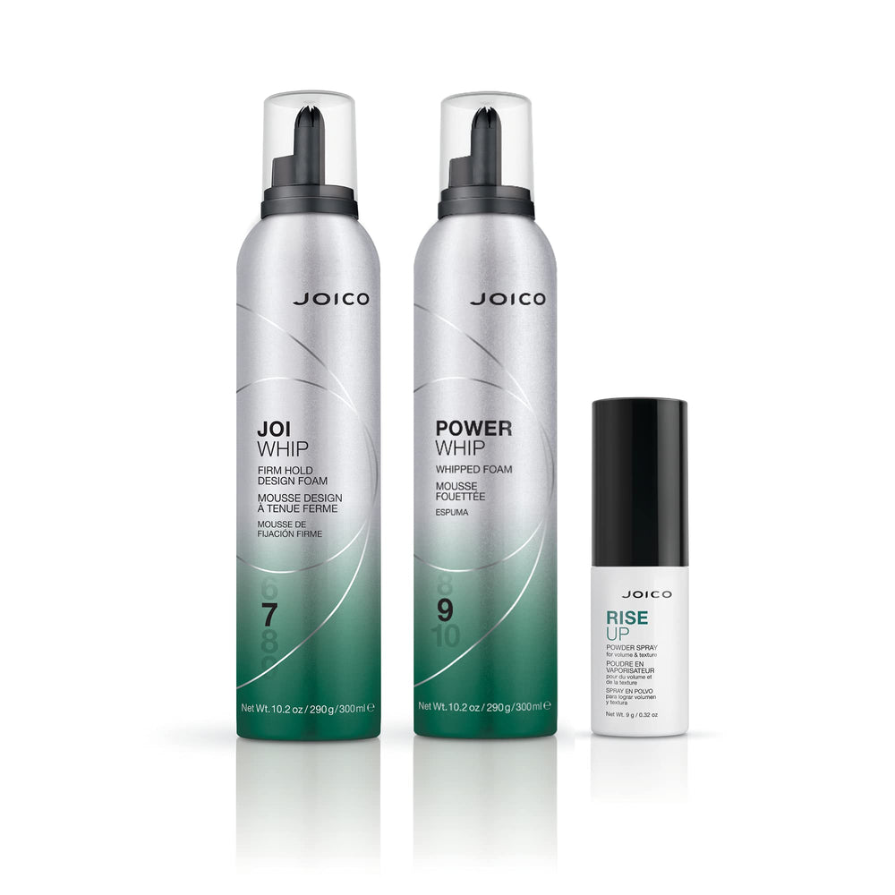 Joico JoiWhip mousse, crea textura escultural en el cabello.