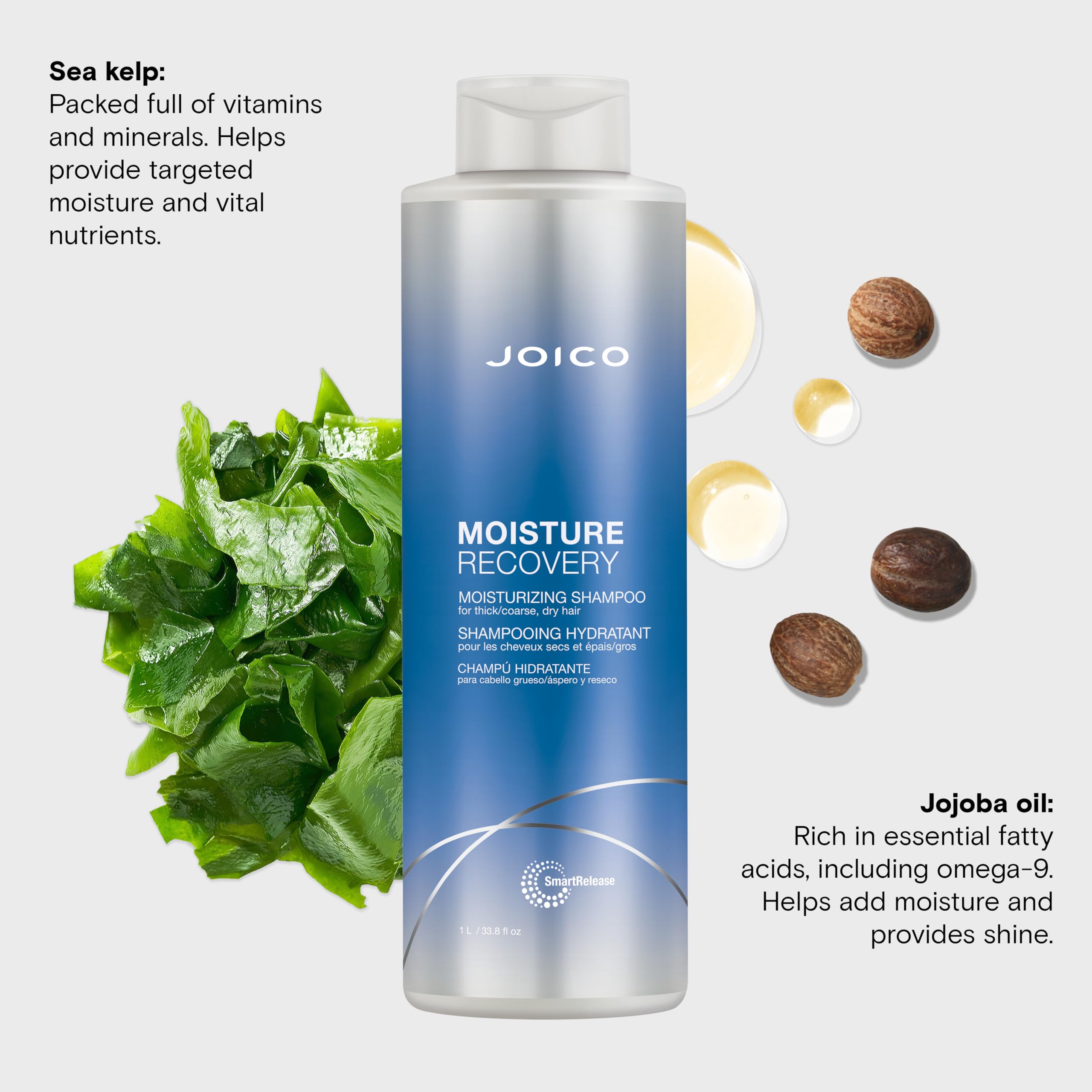 Jojoba oil in Joico shampoo adds moisture and natural shine.
