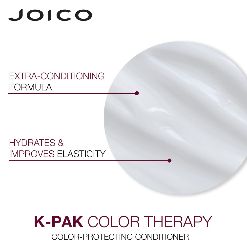 Shampoo label detail on the Joico Color Therapy bottle