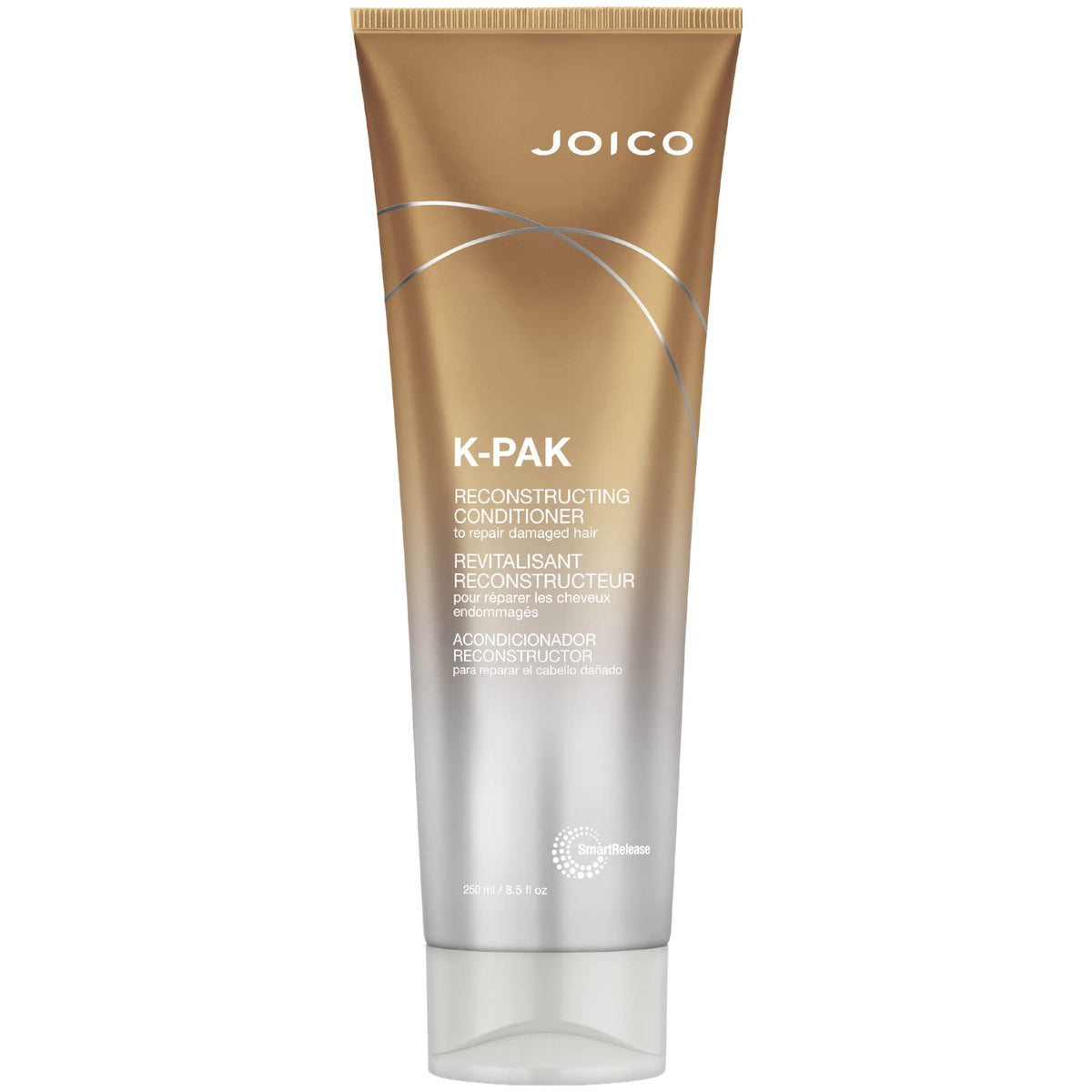 Joico K-Pak Daily Reconstructing Conditioner bottle highlighting repair and shine for damaged hair.