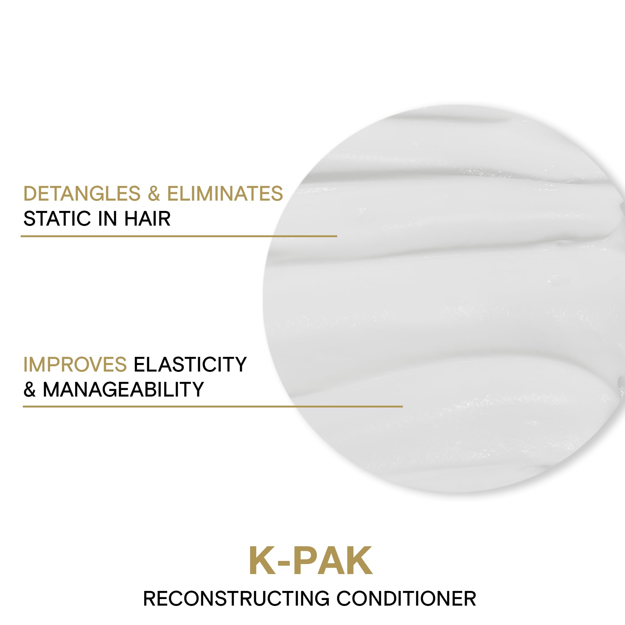 Joico K-PAK creamy texture close-up suggests detangling ease