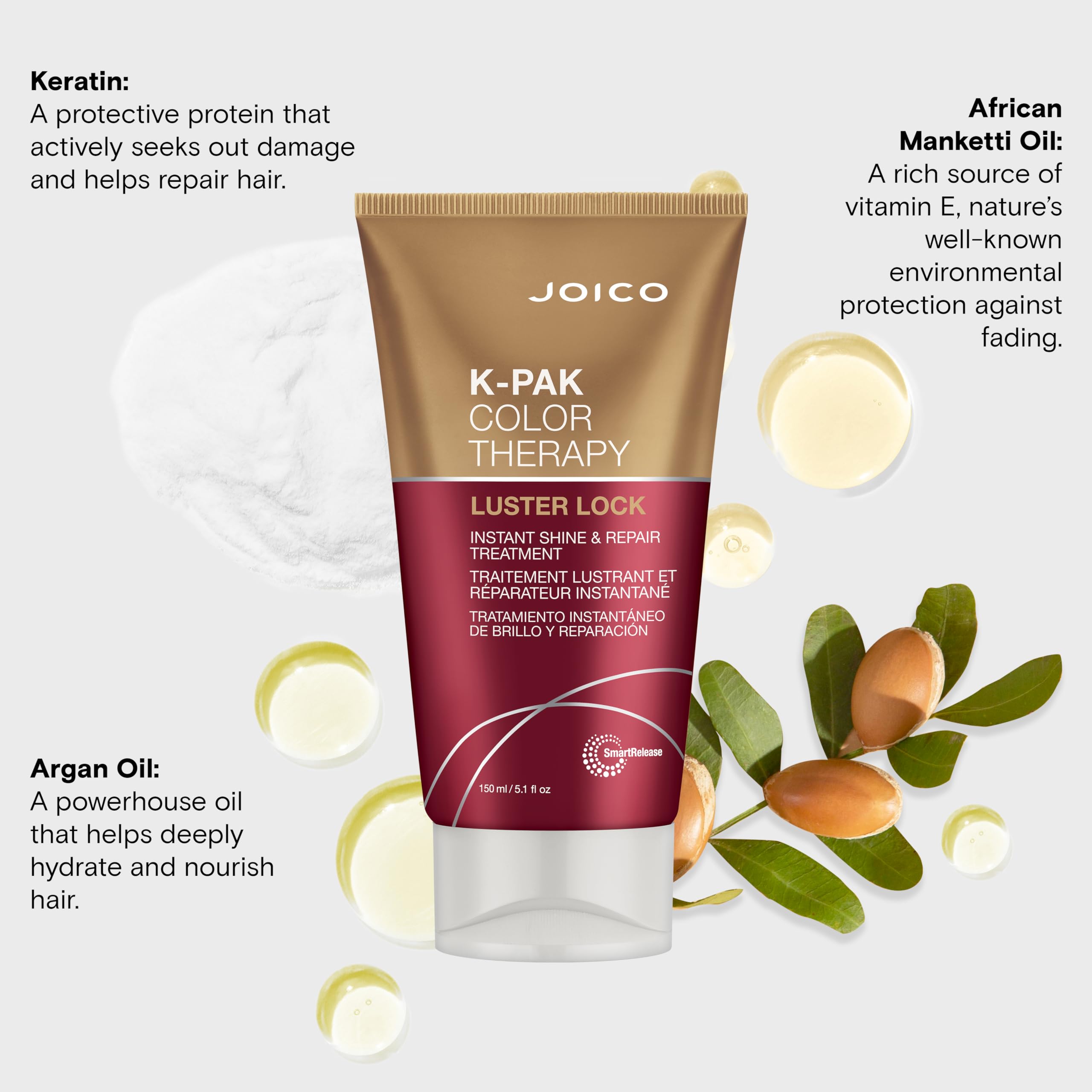 Joico K-PAK Color Therapy Luster Lock with argan oil nourishes hair