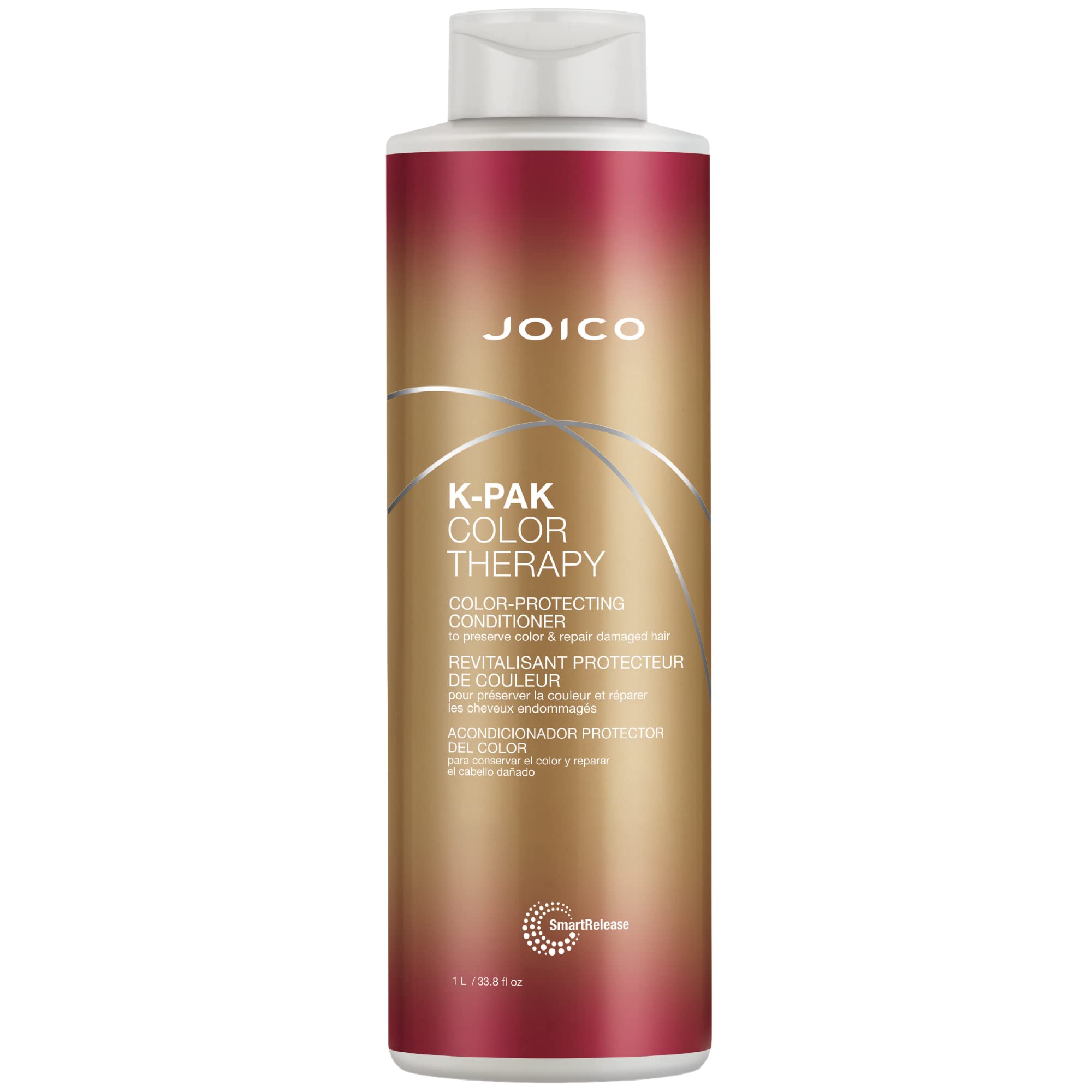 Joico K-Pak Color Therapy conditioner bottle for color protection.