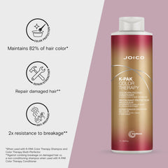 Glossy, hydrated strands after Joico K-Pak Color Therapy conditioner.