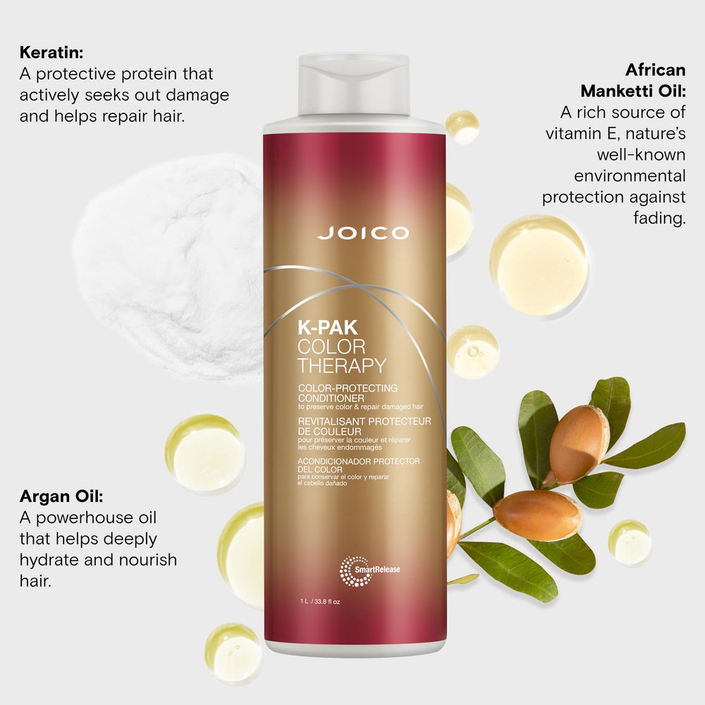 In-shower view of Joico K-Pak Color Therapy conditioner for daily use.