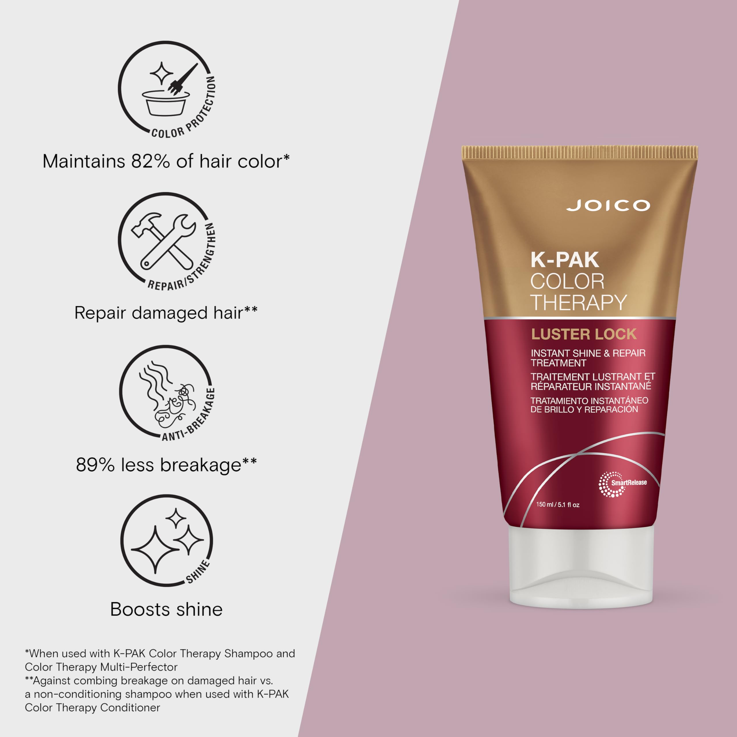 Joico K-PAK Color Therapy Luster Lock glossy hair shine after use