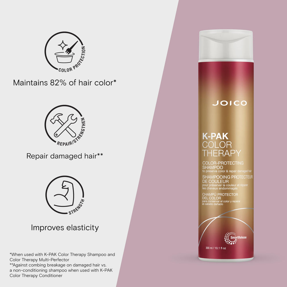 Joico K-PAK Color Therapy shampoo with argan oil for deep hydration and shine