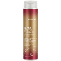 Joico K-PAK Color Therapy shampoo bottle demonstrates color protection for vibrant hair
