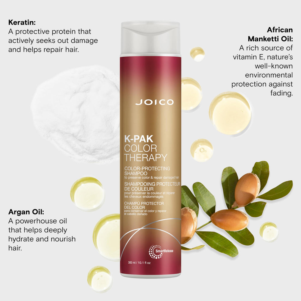 Joico K-PAK Color Therapy shampoo with keratin supports hair strength