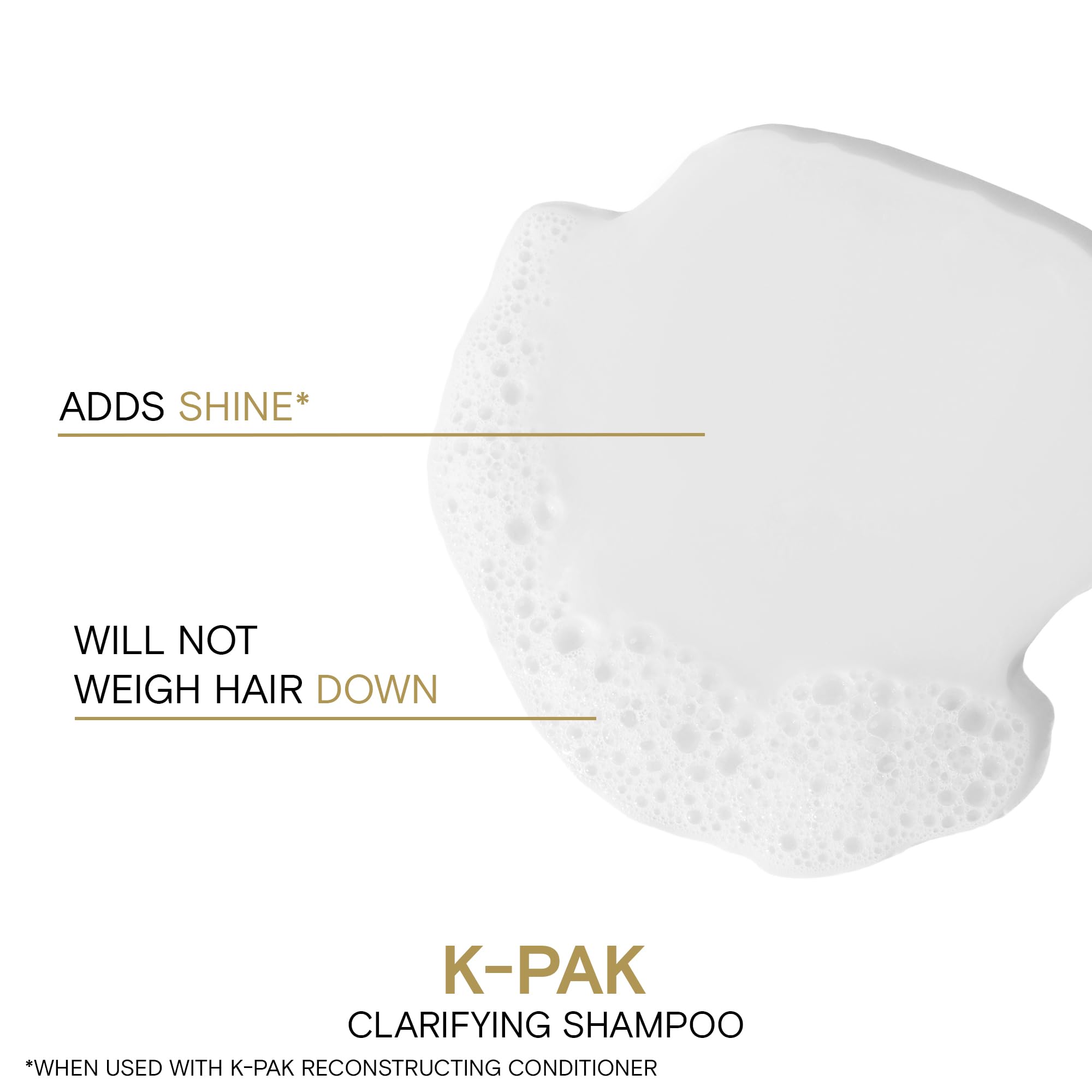 Joico K-Pak Daily Clarifying Shampoo bottle highlights keratin ingredient for stronger-looking hair
