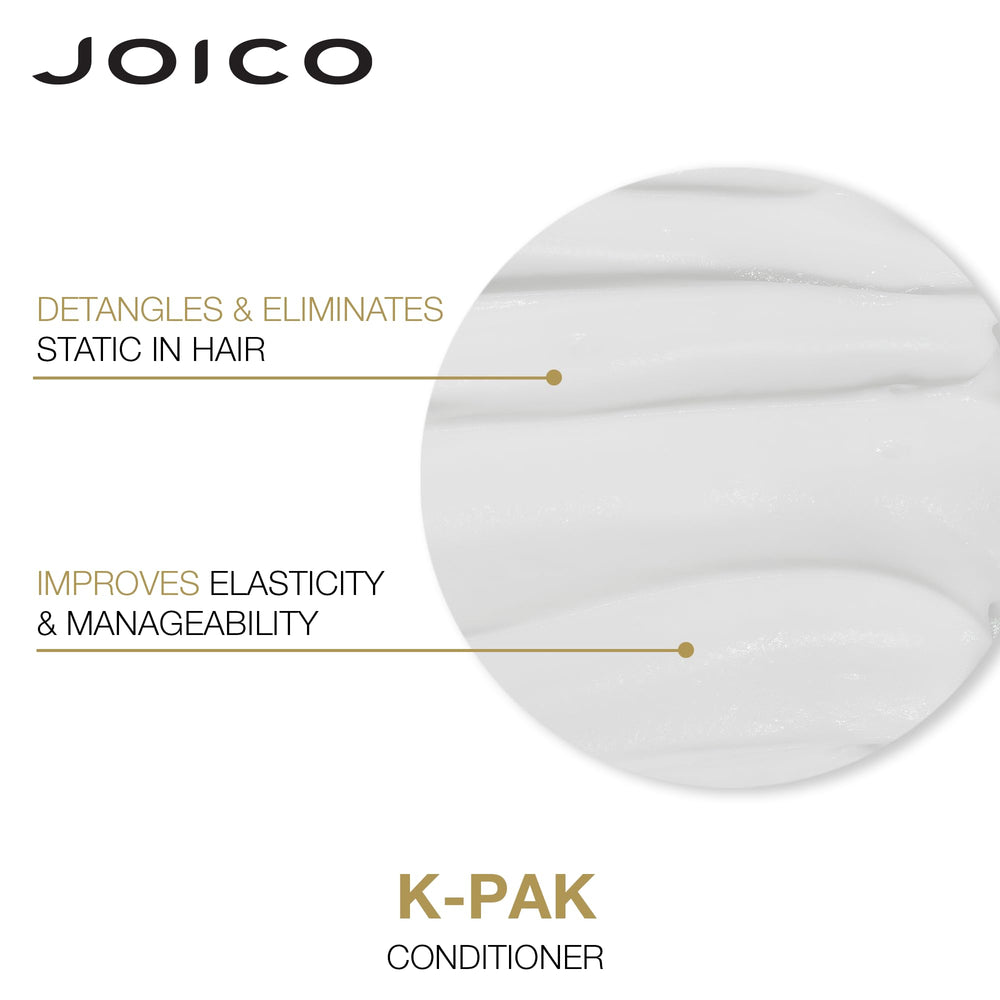 Joico K-Pak Daily hair after wash showing shine and resilience.