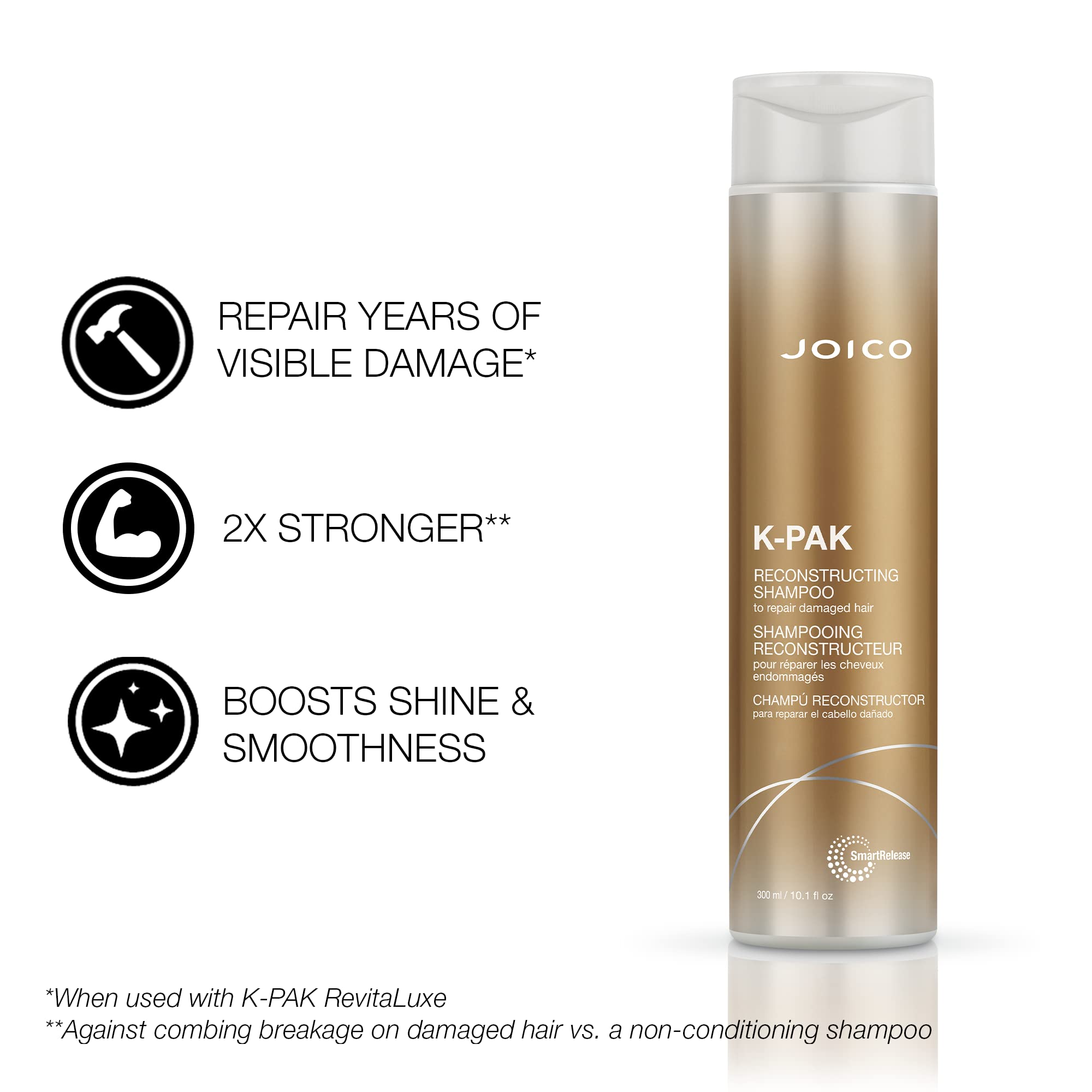 Joico K-Pak Daily Shampoo lather close-up showing creamy texture.