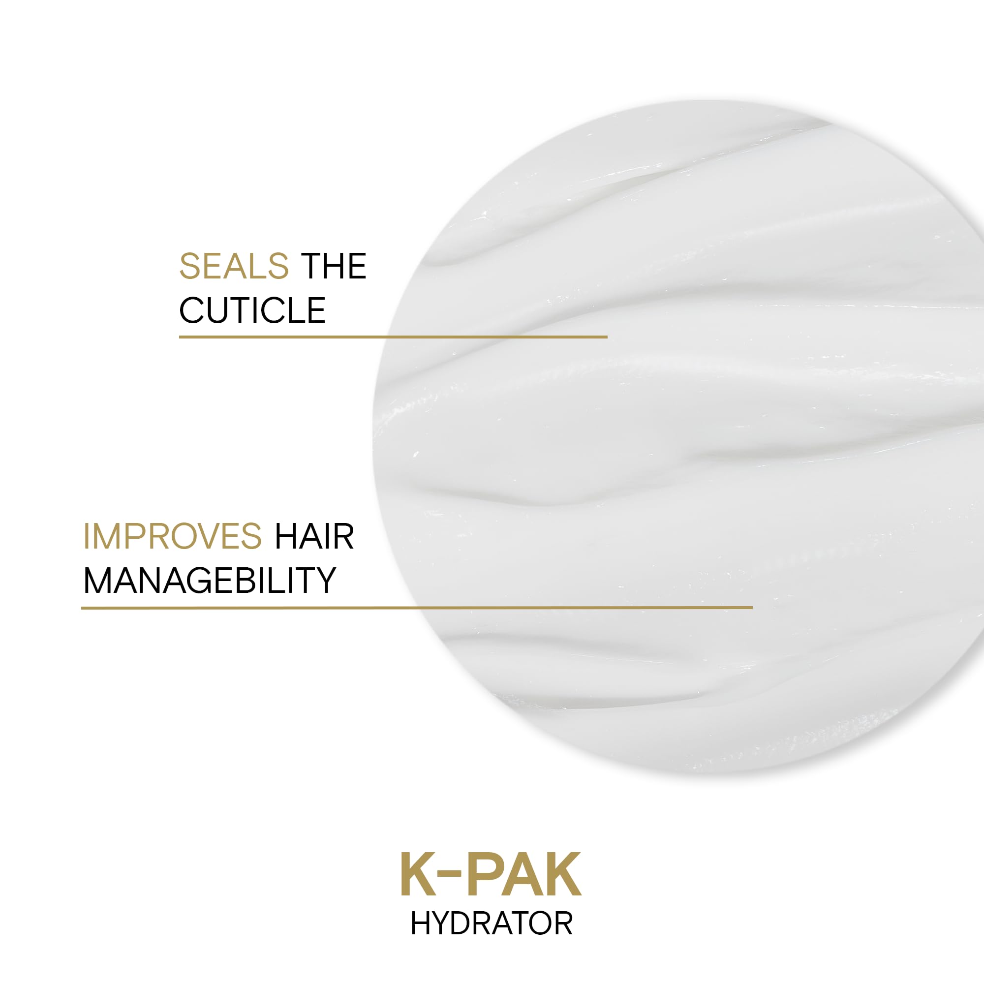 Joico K-Pak Hydrator application on damp hair yields smooth, manageable strands.