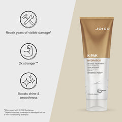Joico K-Pak Hydrator pump-dispense demonstrates hygienic, controlled dosing.