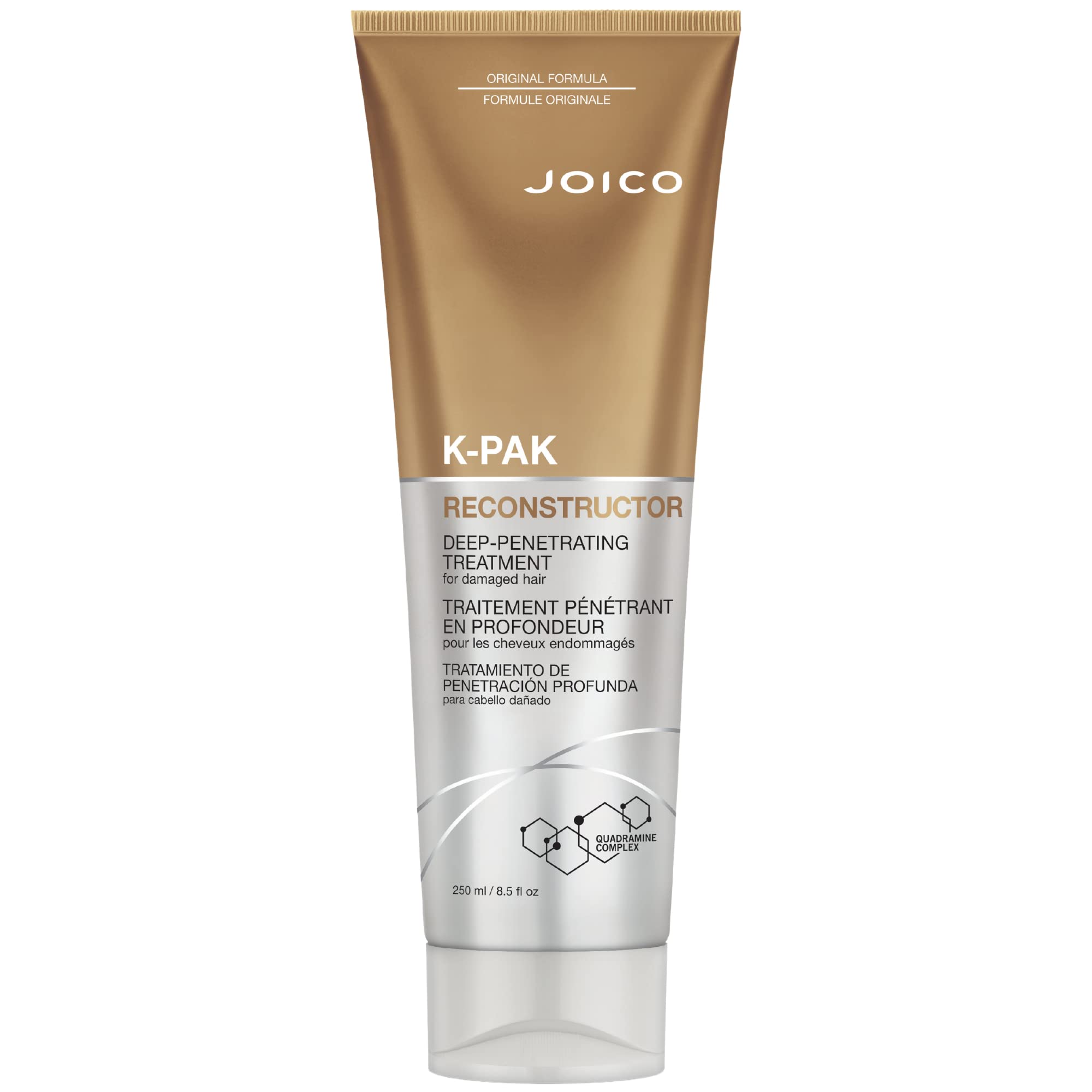 Joico K-PAK Reconstructor bottle pour shows quick, deep conditioning for damaged hair