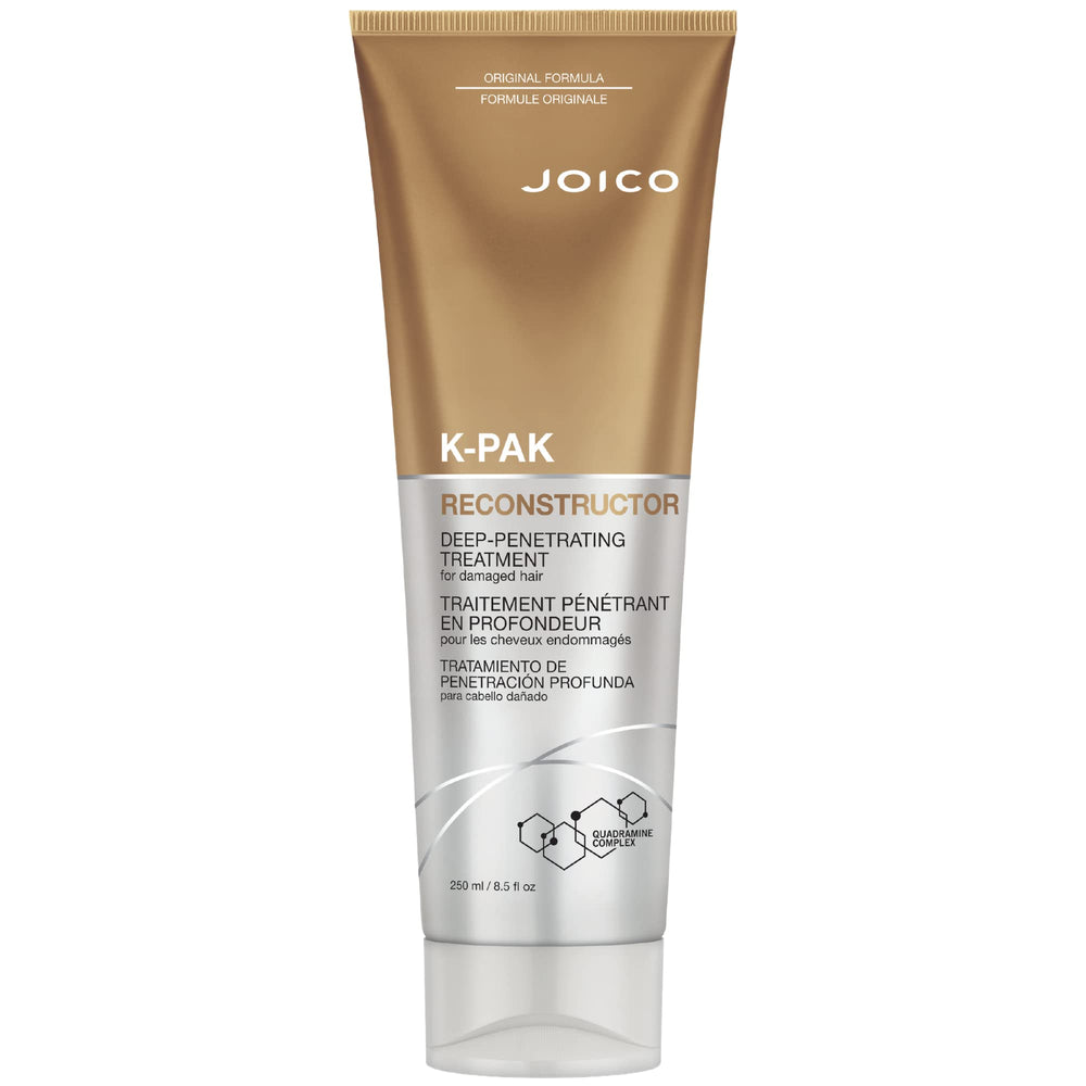 Joico K-PAK Reconstructor bottle pour shows quick, deep conditioning for damaged hair