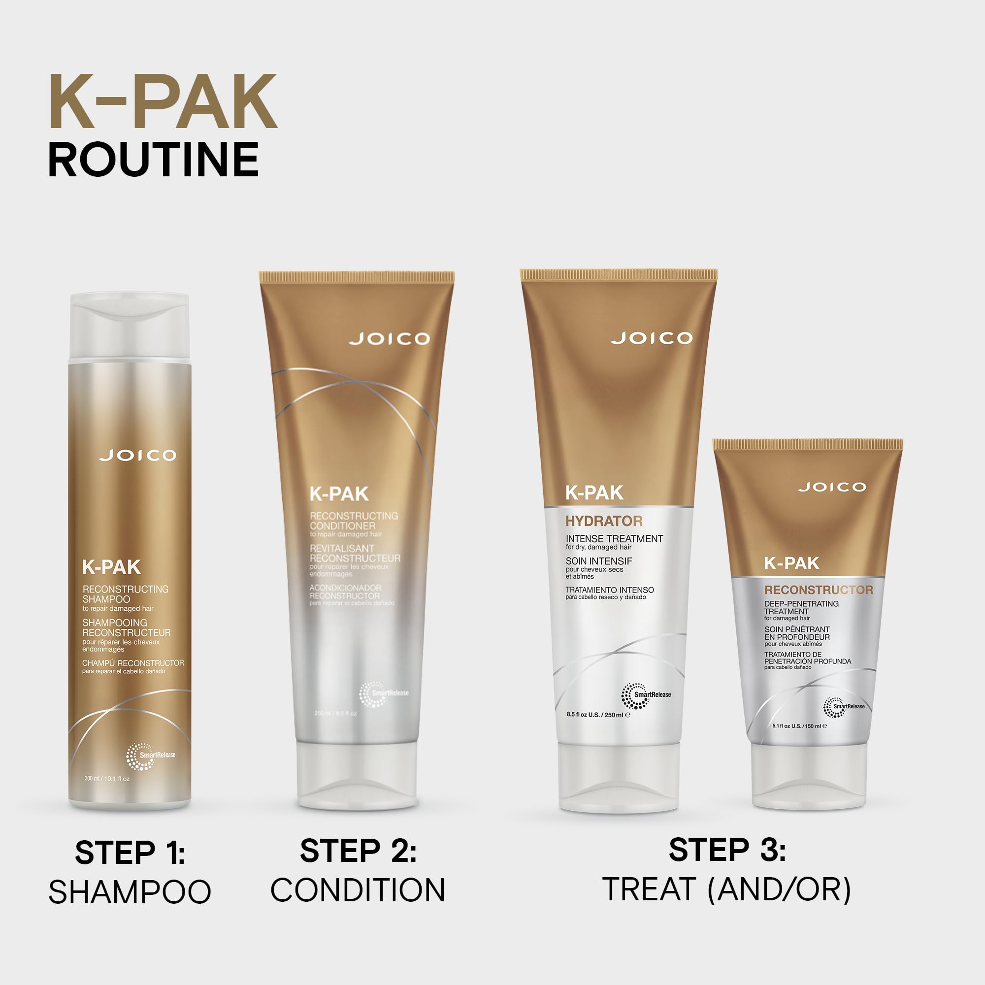 Joico K-PAK Reconstructor evening primrose oil nourishes with omega-6 for healthy-looking hair.