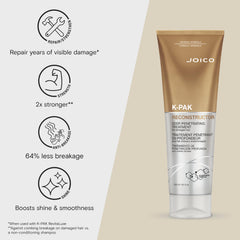 Joico K-PAK Reconstructor hair strands appear stronger and healthier