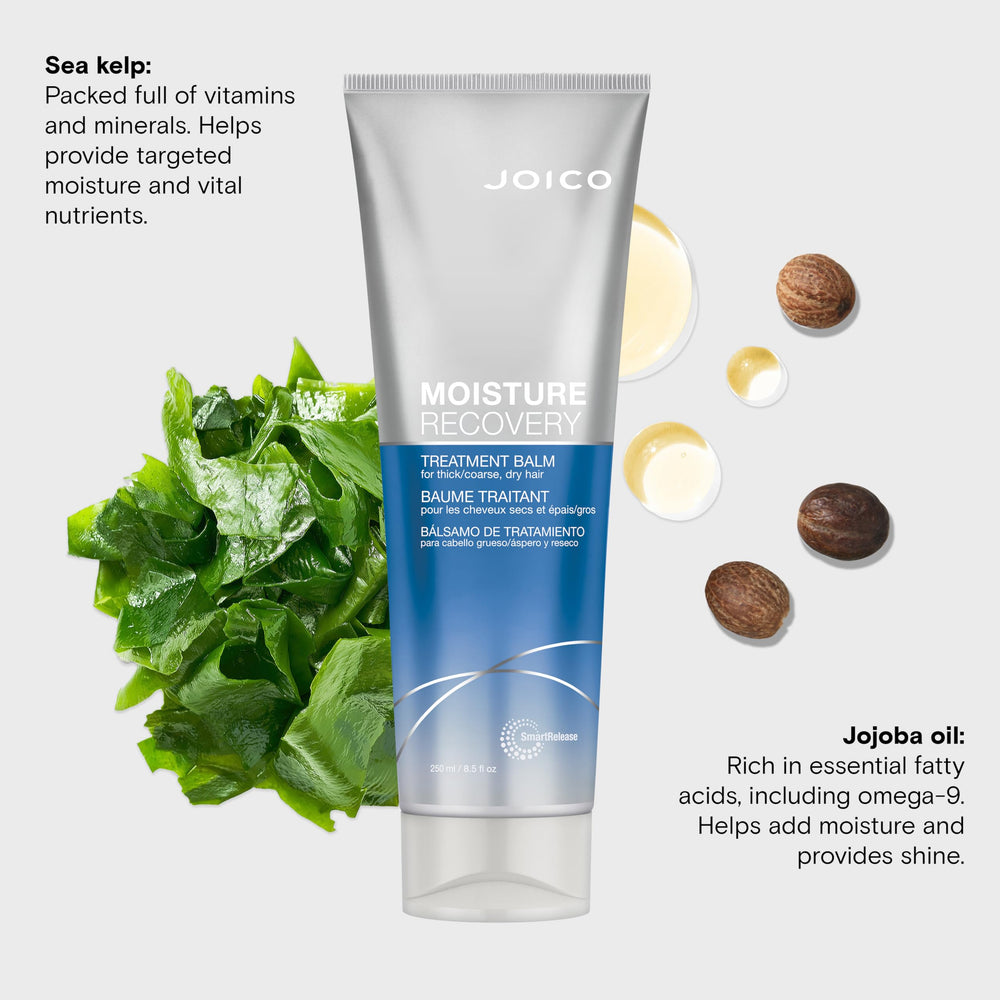 Sea kelp ingredient in Joico Balm signaling targeted moisture and nutrients
