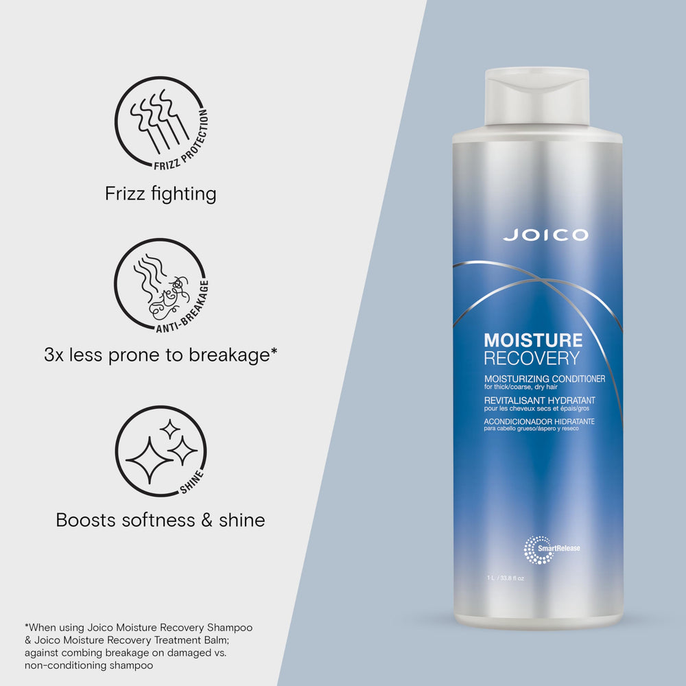 Jar of Joico Moisture Recovery ingredients with sea kelp and oils