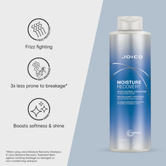 Jar of Joico Moisture Recovery ingredients with sea kelp and oils