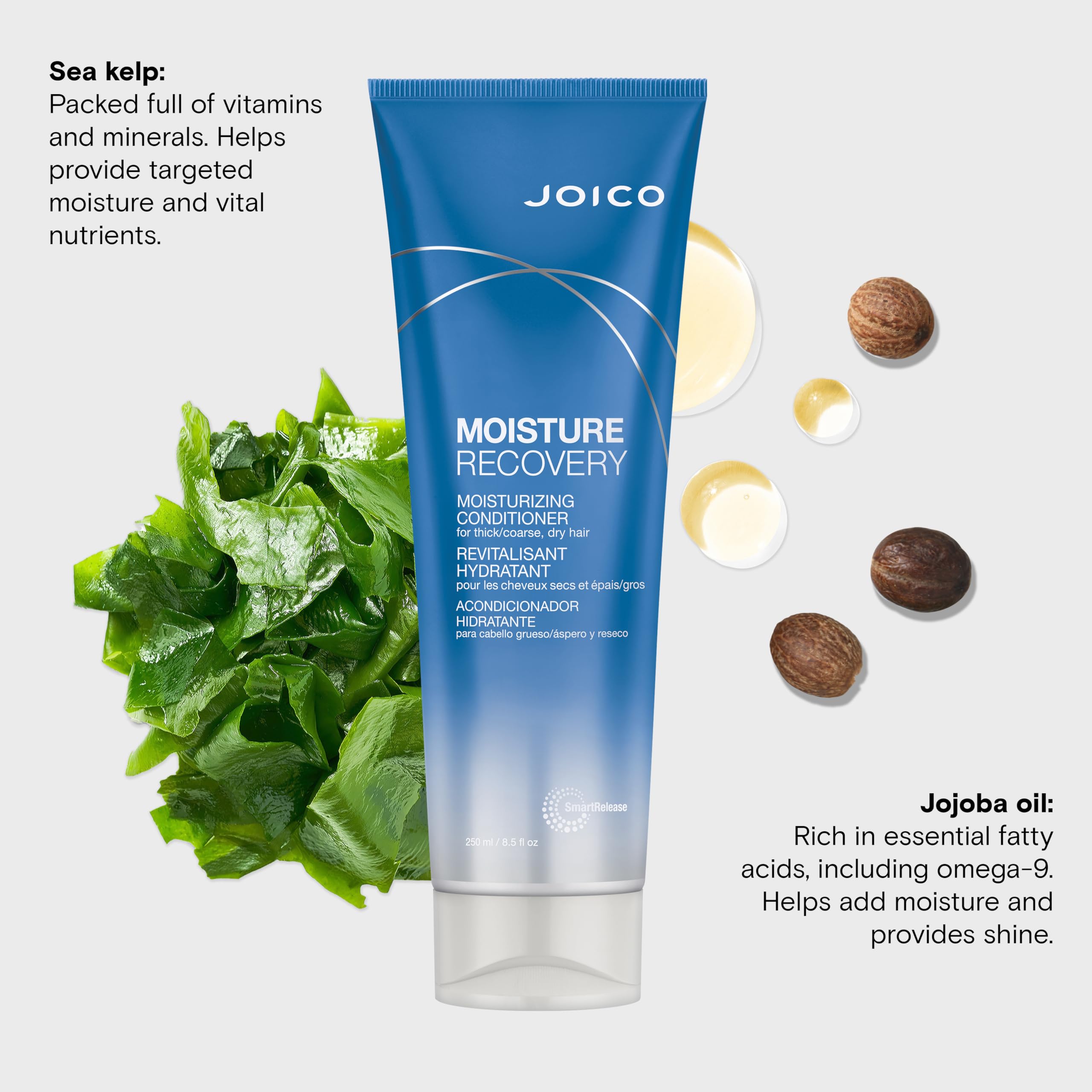 Keratin in Joico Moisture Recovery helps repair and strengthen hair.
