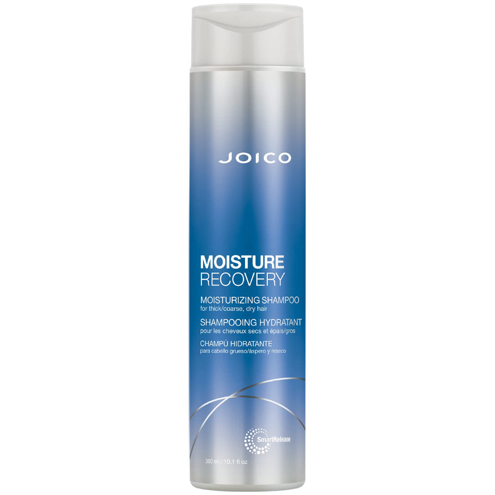 Joico Moisture Recovery Shampoo bottle delivers gentle cleansing with lasting moisture.