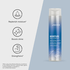 Joico Moisture Recovery Shampoo sea kelp provides nutrient-rich hydration.