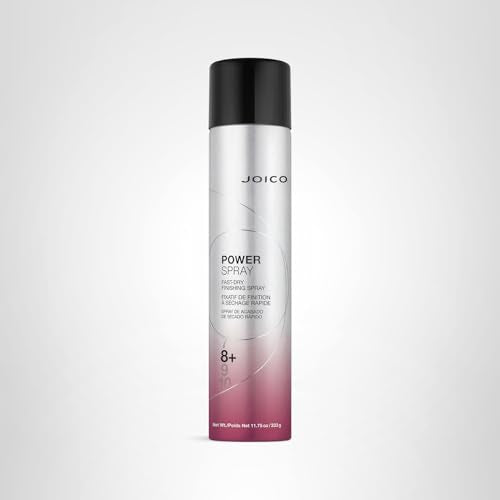 Joico Power Spray mist in action protecting hair during heat styling.