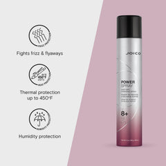 Joico Power Spray heat protection shield against styling heat