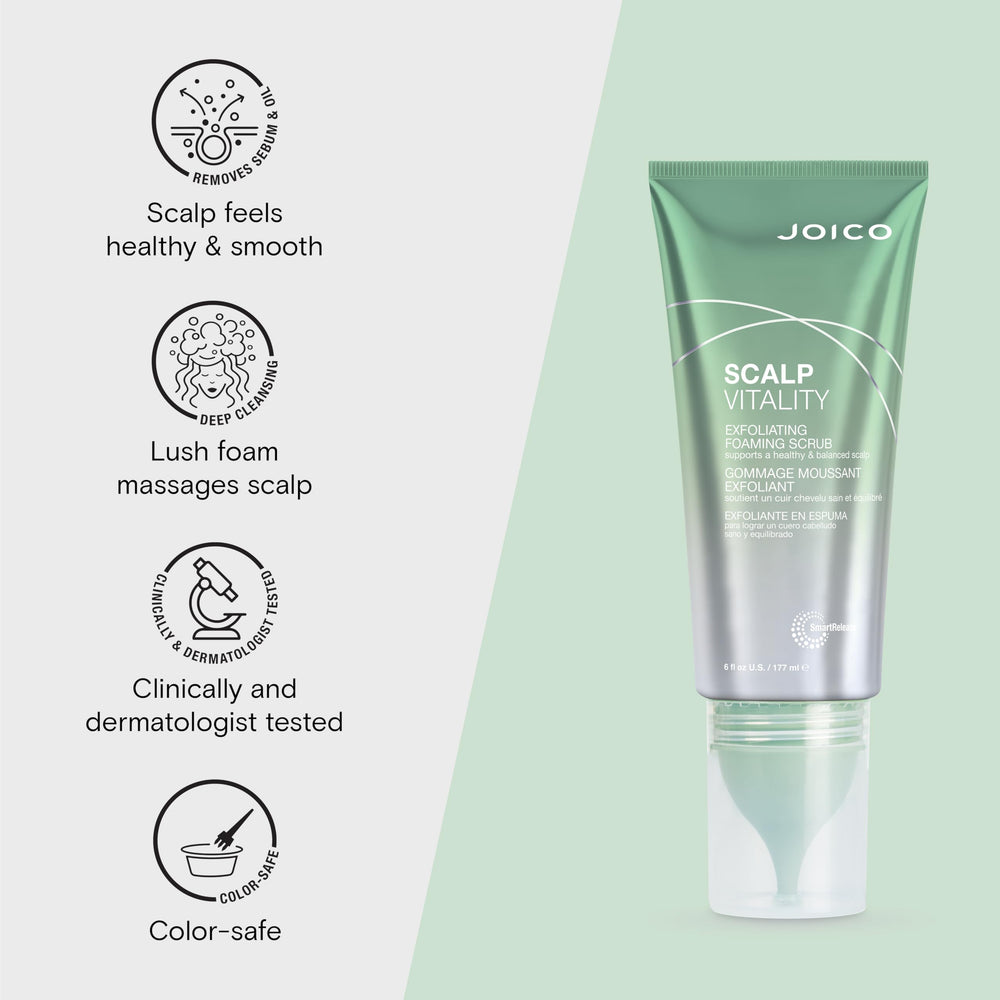Joico Scalp Vitality rosehip oil droplets indicating nourishing care.