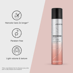 Joico Weekend Hair Dry Shampoo is color-safe for vibrant color between washes.