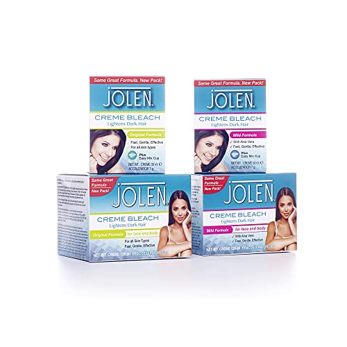 Jolen Cream Bleach 30ml mild for eyebrows to blend hair.