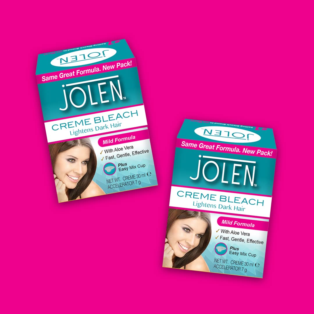 Jolen Cream Bleach 30ml mild for facial hair blending.