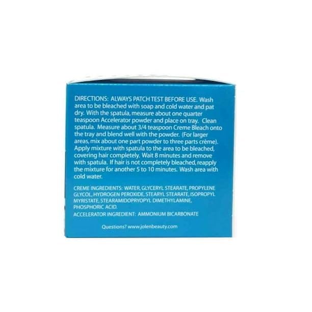 Jolen Creme Bleach Original Formula packaging highlighting easy at-home use.