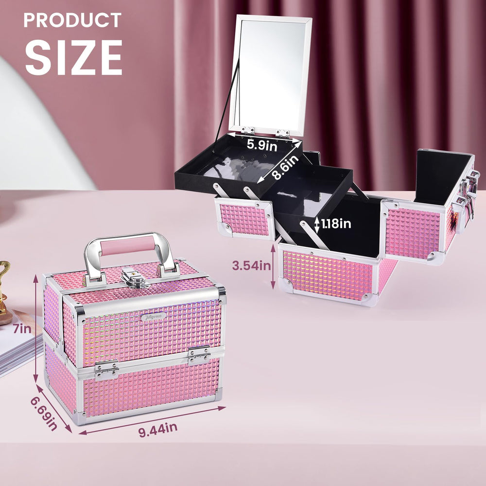 Joligrace Mermaid Pink lockable case keeps contents secure during travel