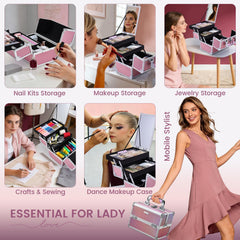 Joligrace Mermaid Pink waterproof surface protects cosmetics on outings