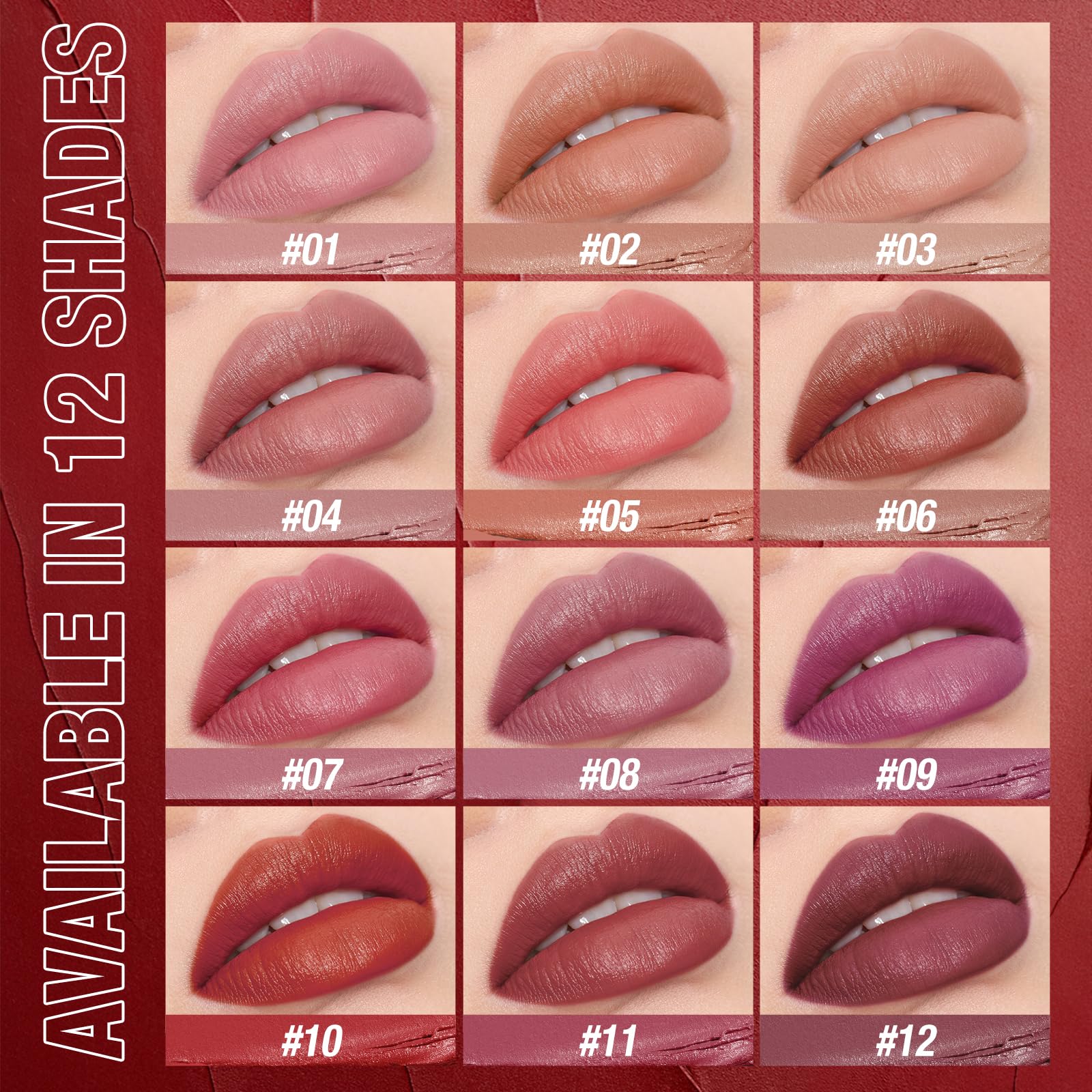 Jolilab matte finish application demonstrates smooth, even coverage for a polished lip look.