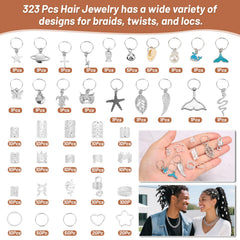 Anillos para trenzas Jollidecor plateados, fáciles de colocar y combinar.