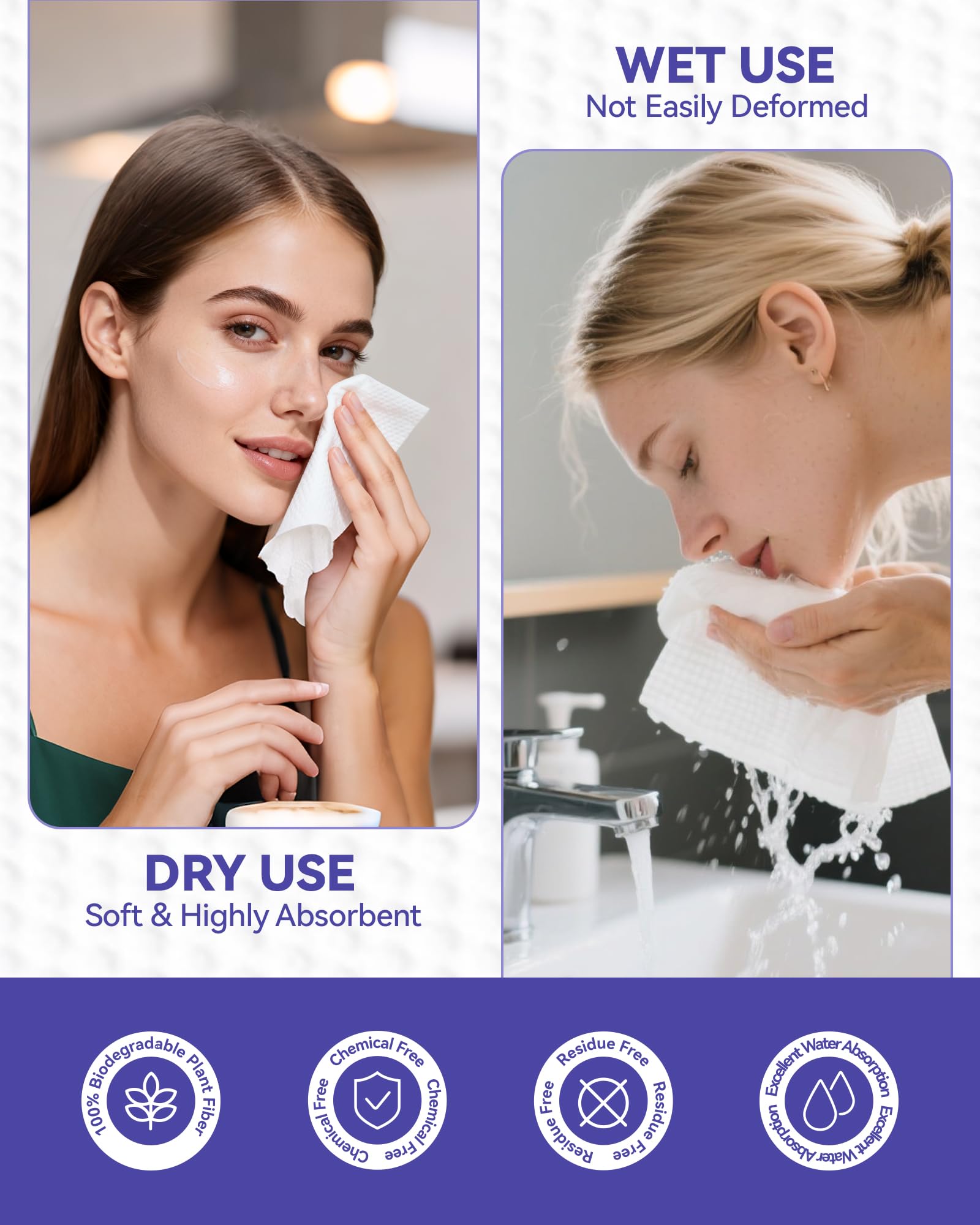 Jolly Care toallas sin fragancia, aptas para piel sensible.