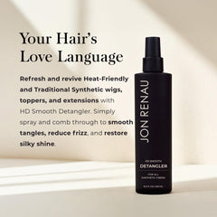 Jon Renau HD Smooth Detangler: aplicación sin grasa para cuidado diario cómodo.