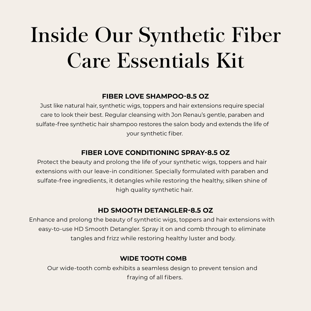 Jon Renau leave-in spray bottle for softening and smoothing synthetic fibers between washes