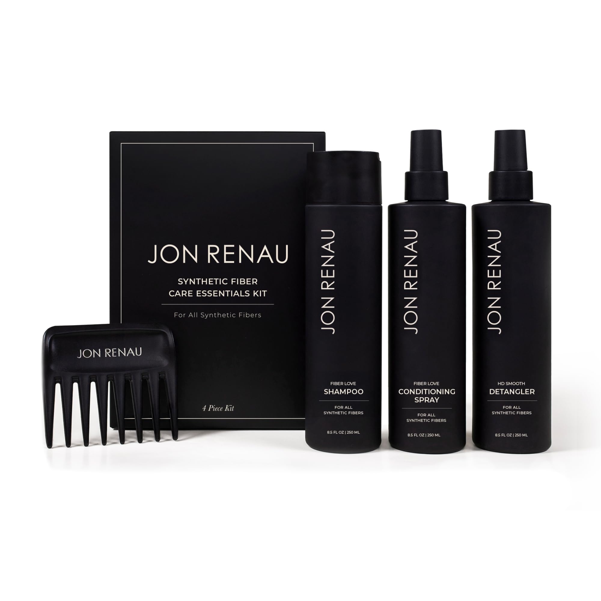 Jon Renau shampoo bottle for refreshing synthetic wigs and extensions with gentle residue lifting
