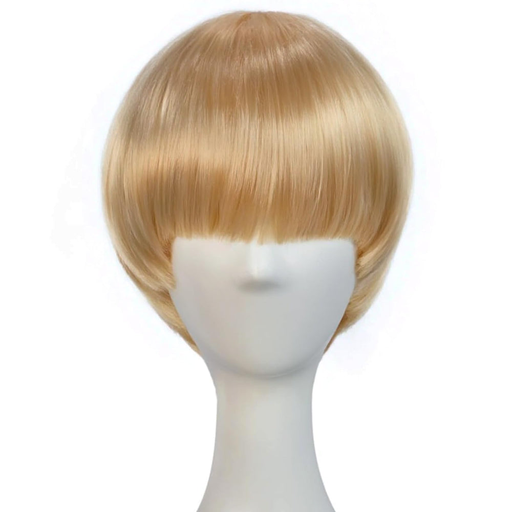 JoneTing blonde mushroom wig front view for quick styling.