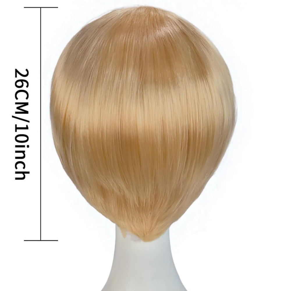 JoneTing bowl cut wig packaging includes wig cap.