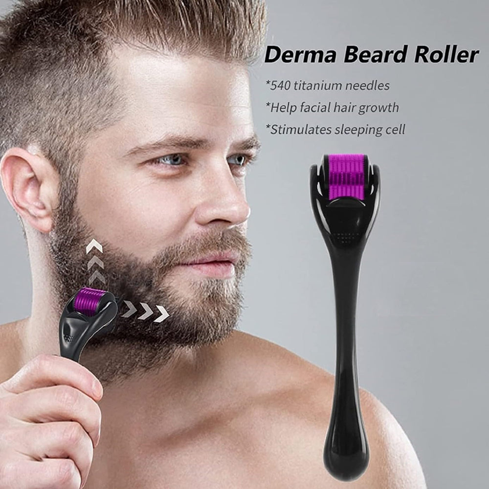 JonhTech Derma Roller beard use yields even texture and easier grooming.