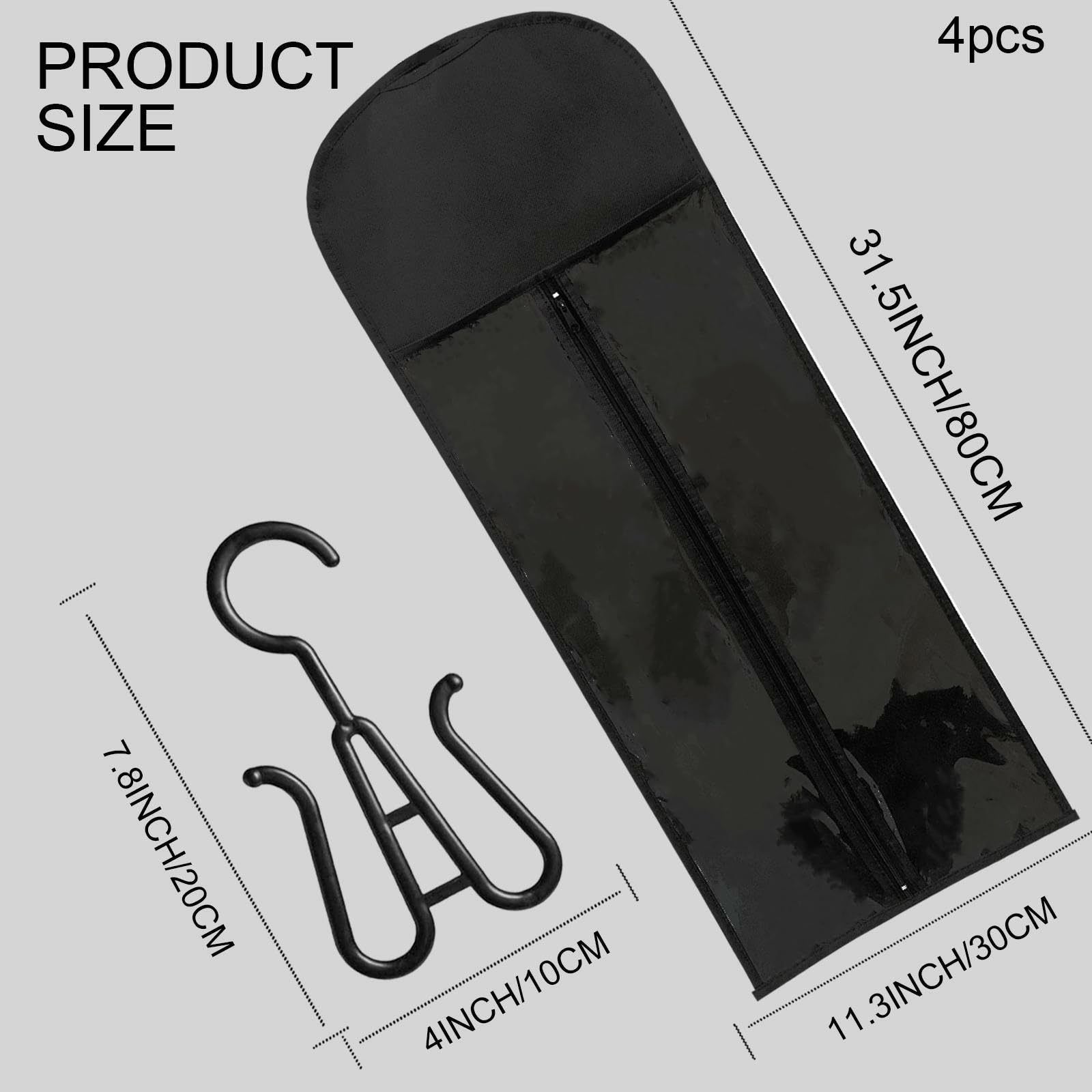 Jonley durable non-woven material protects wigs from dust during travel.