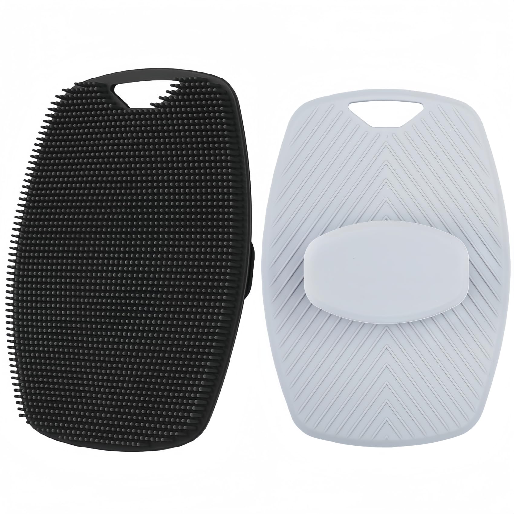 Jopplim dos-pack cepillo corporal de silicona, exfoliación suave para piel sensible.